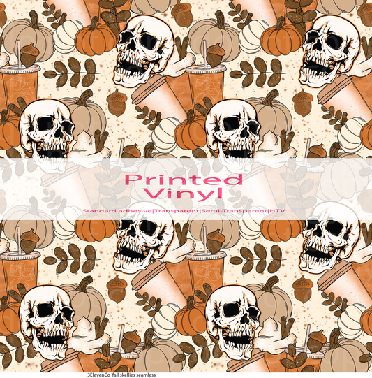 fall skellies vinyl sheet