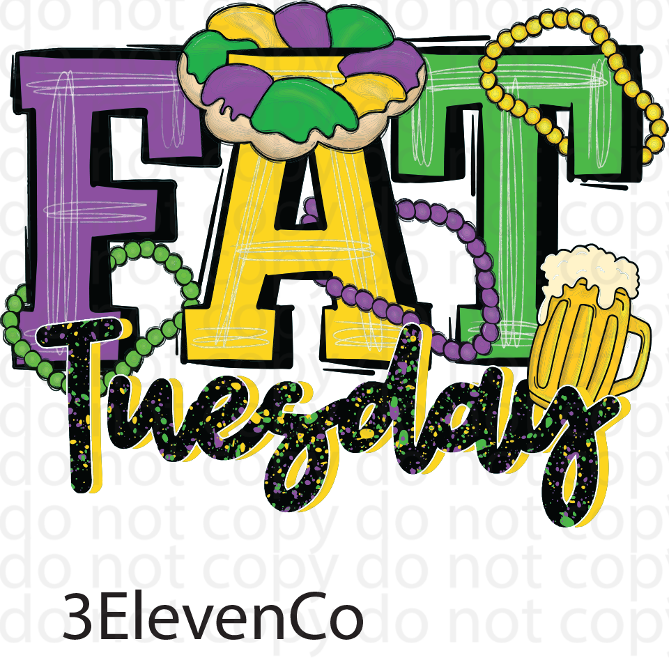 fat tuesday mardi gras decal