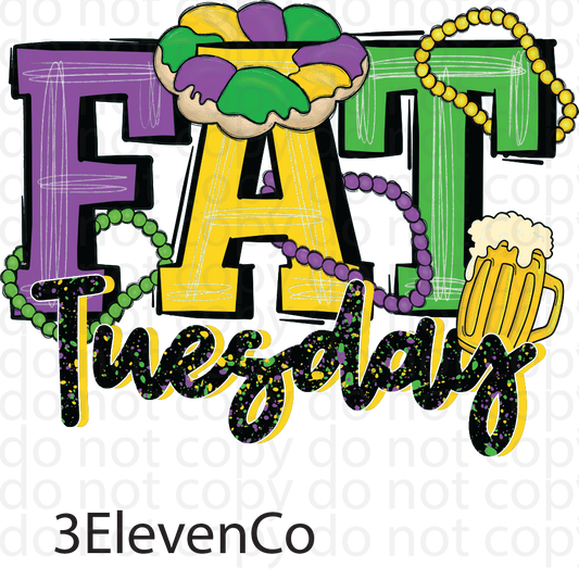 fat tuesday mardi gras decal