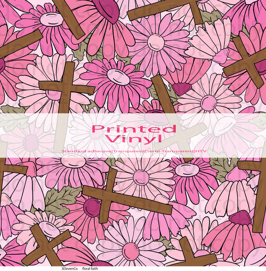 floral faith vinyl sheet