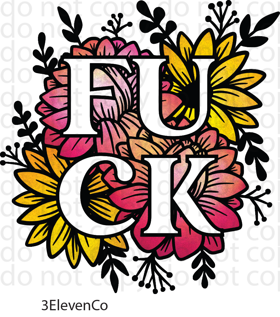 F&&K floral decal