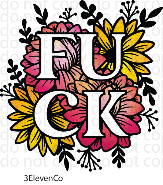 F&&K floral decal