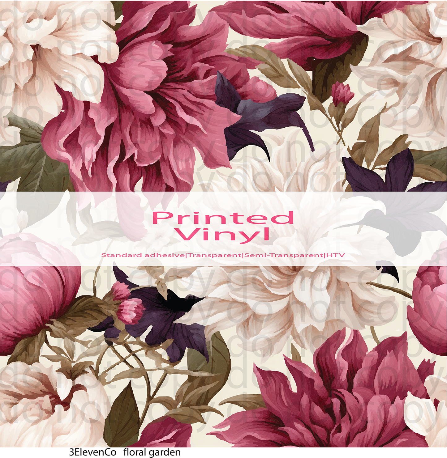 floral garden vinyl sheet