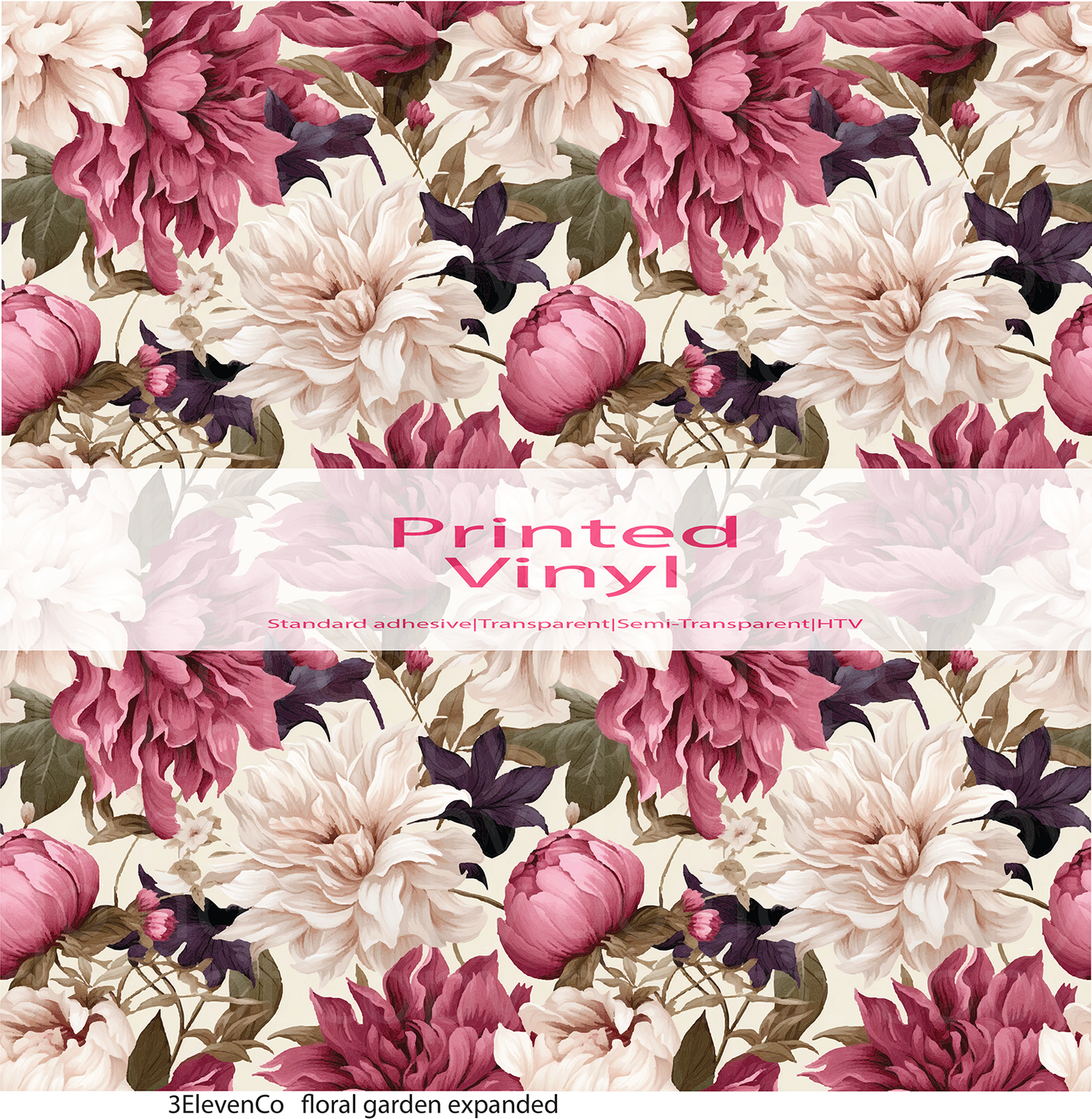 floral garden vinyl sheet