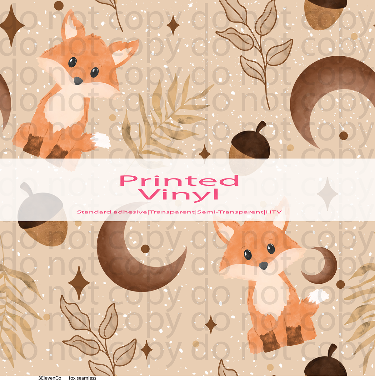 fox seamless + coordinating vinyl sheet