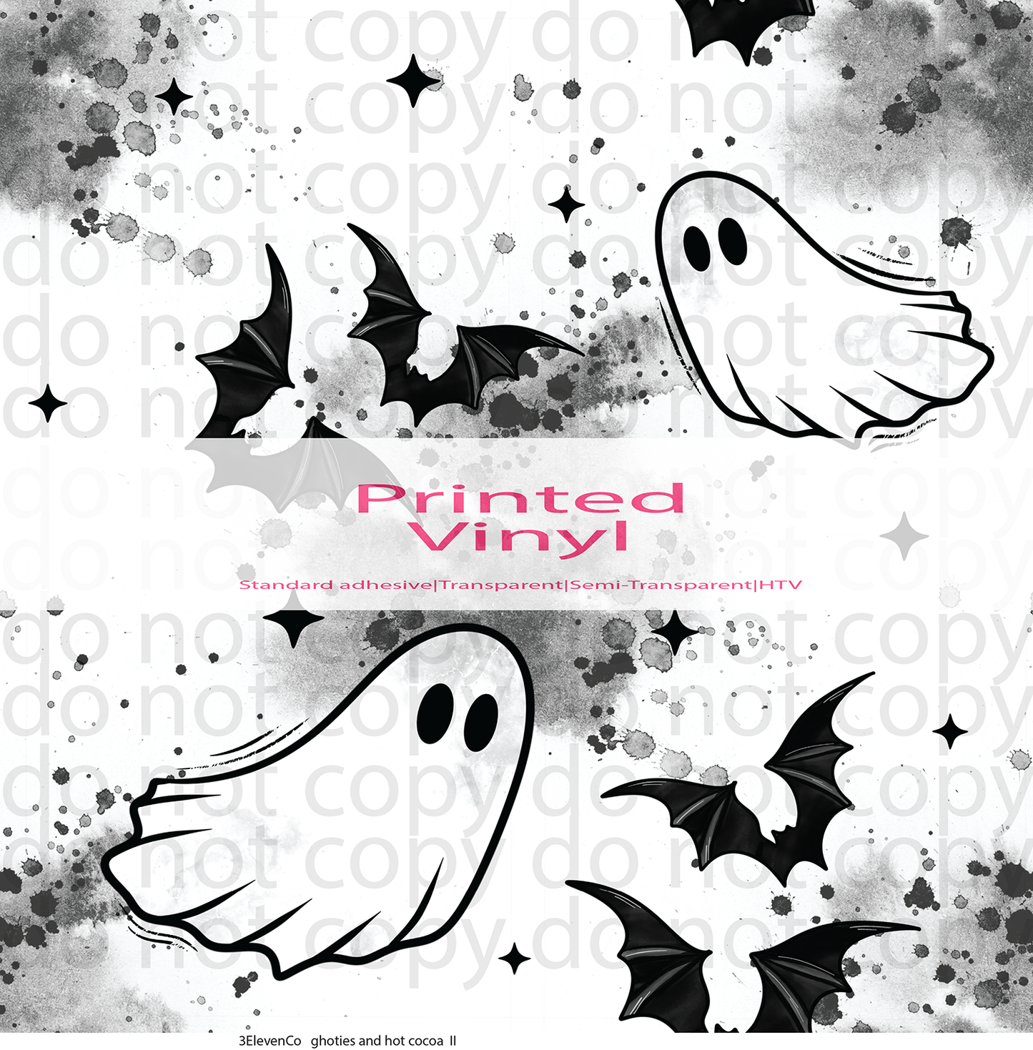 ghosties and hot cocoa vinyl sheet