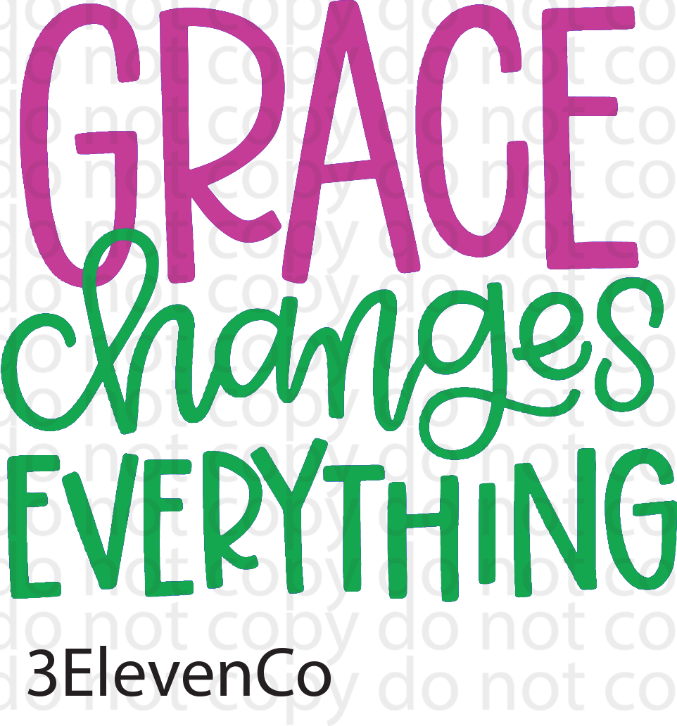 grace changes everything decal