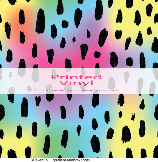 gradient rainbow spots vinyl sheet