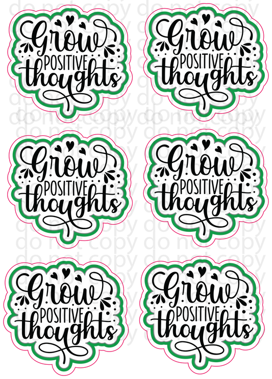 grow positive thoughts stickers