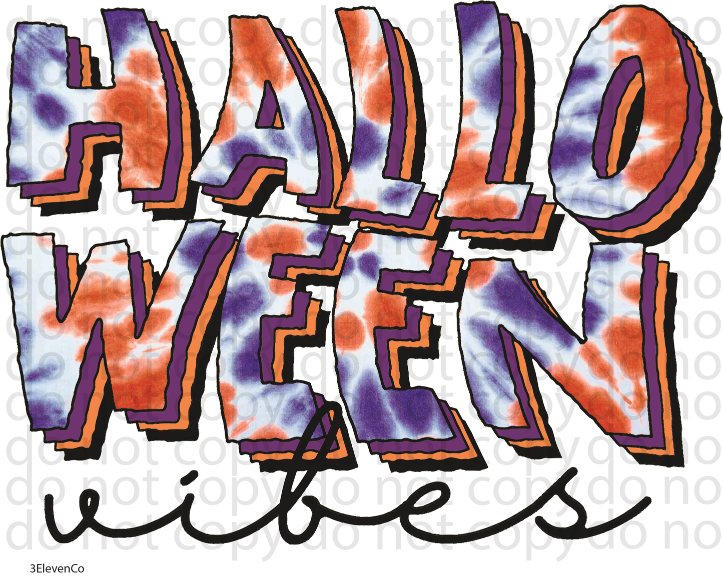 Halloween vibes decal or sublimation print