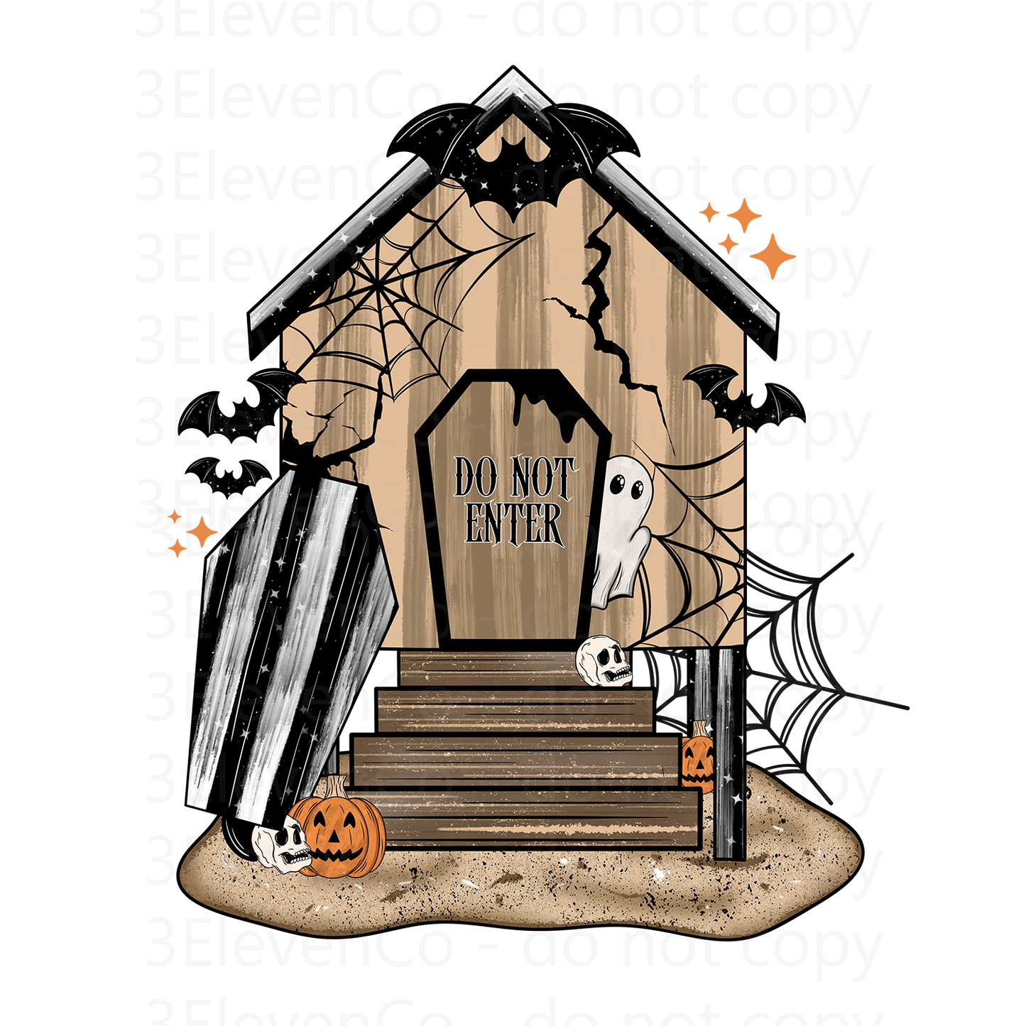 haunted beach vinyl sheet | decal | UV wrap | vinyl wrap | DTF print