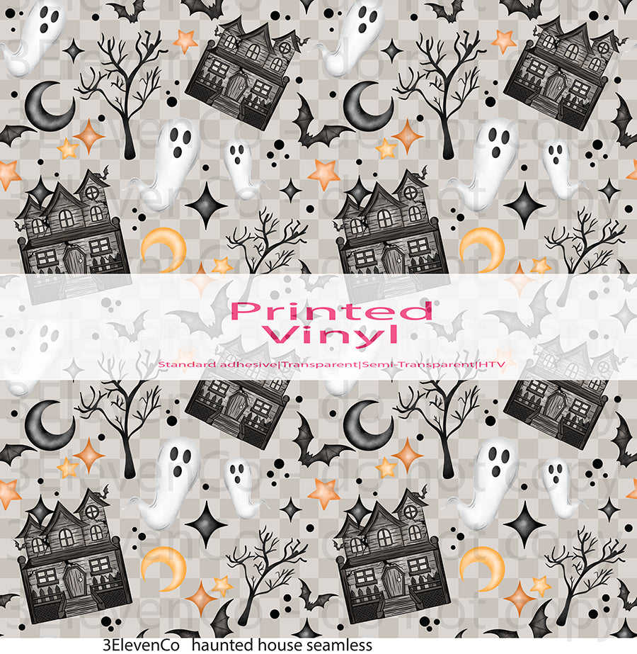 haunted house vinyl sheet | decal | UV wrap | vinyl wrap | DTF print