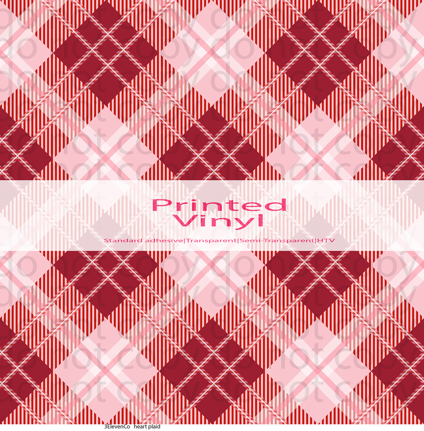 heart plaid vinyl sheet