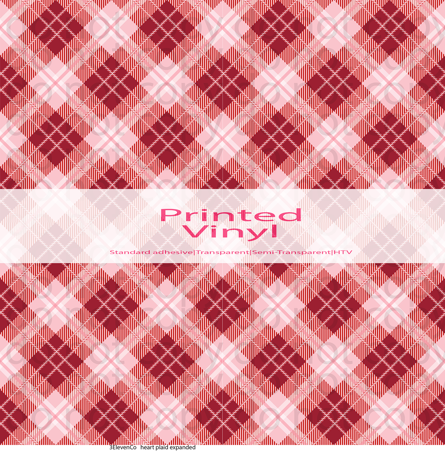 heart plaid vinyl sheet