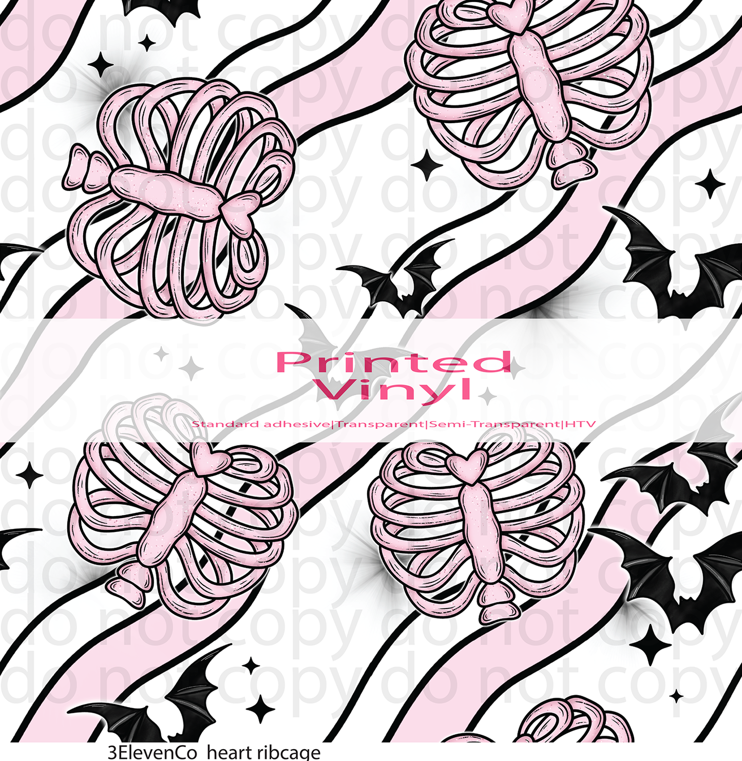 heart ribcage vinyl sheet