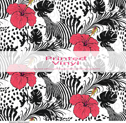 hibiscus leopard vinyl sheet