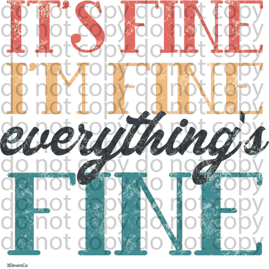 it's fine i'm fine decal