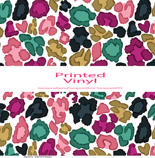 jewel tone leopard vinyl sheet or pen wrap