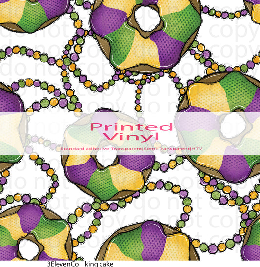 king cake vinyl sheet