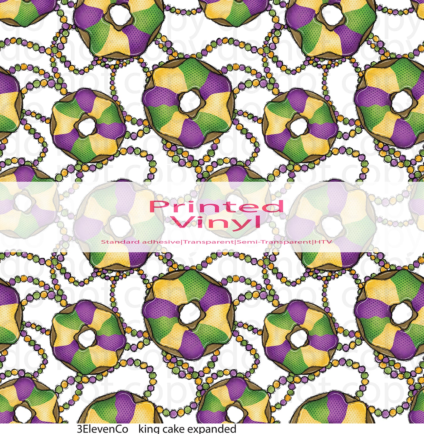 king cake vinyl sheet