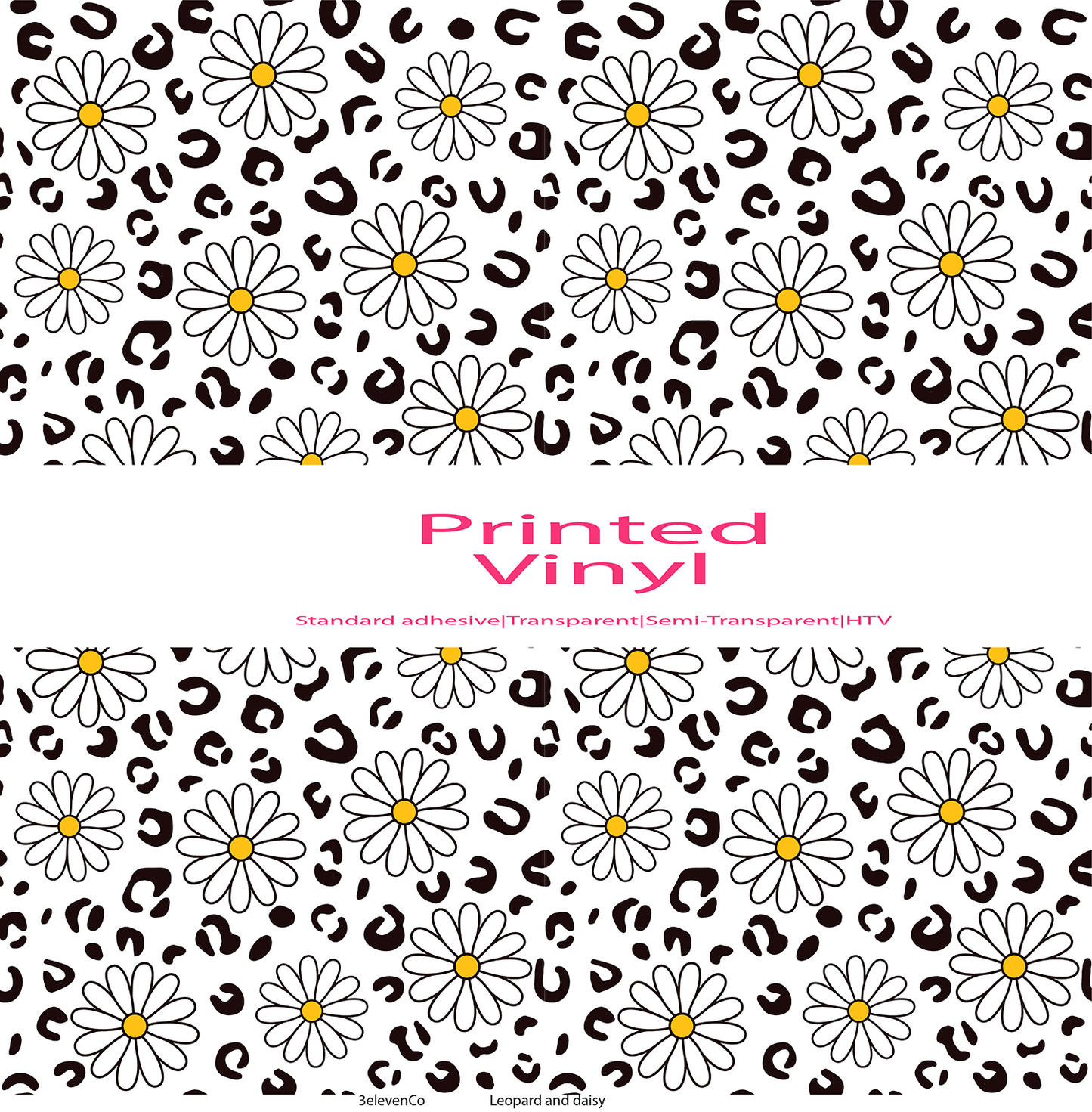 Leopard and daisy vinyl sheet