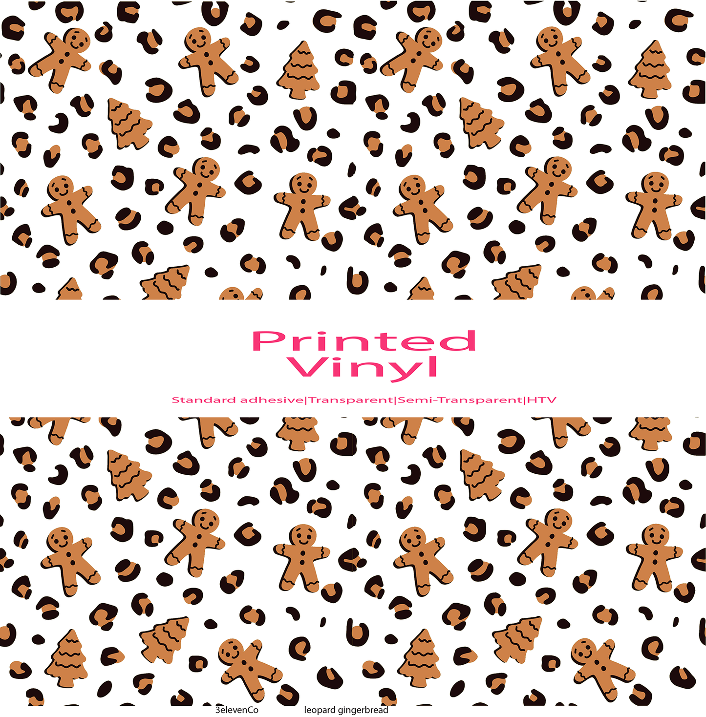 Leopard gingerbread vinyl sheet