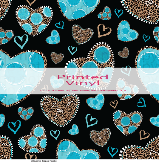 leopard hearties vinyl sheet