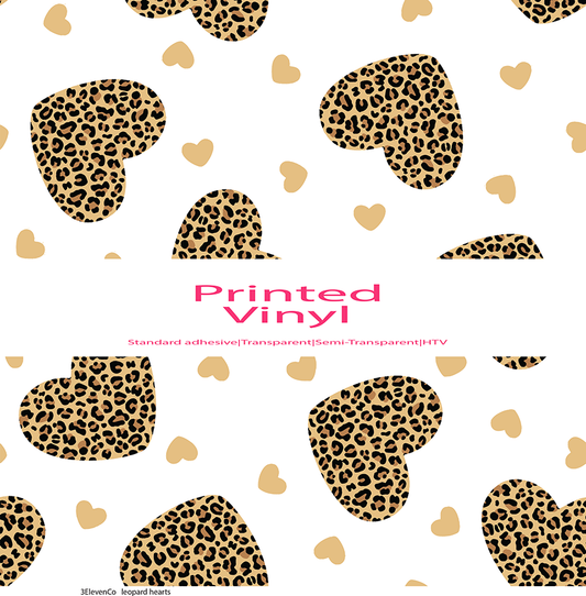 Leopard heart vinyl sheet