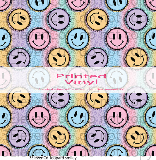 leopard smiley vinyl sheet