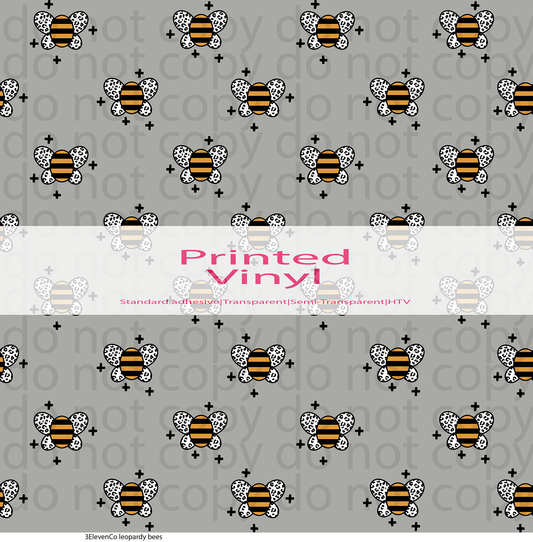 leopardy bees vinyl sheet