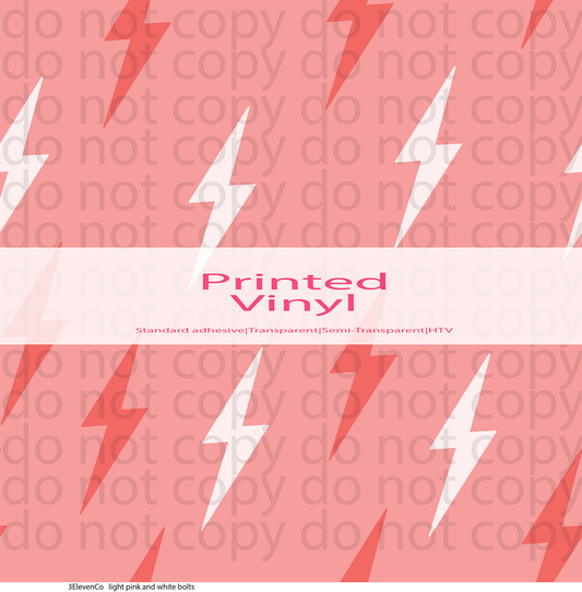 light pink and white bolts vinyl sheet