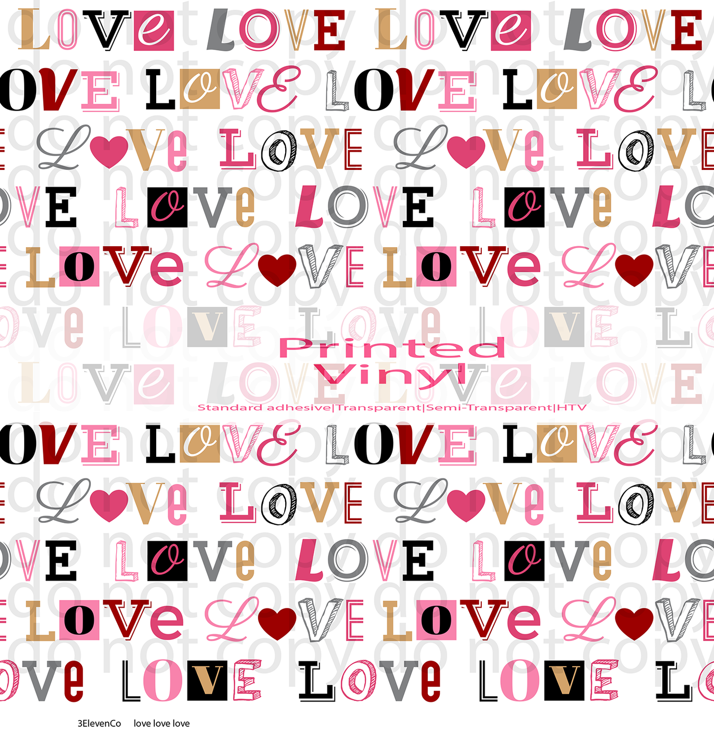 love love love vinyl sheet