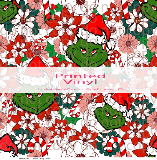 mean candy canes vinyl sheet