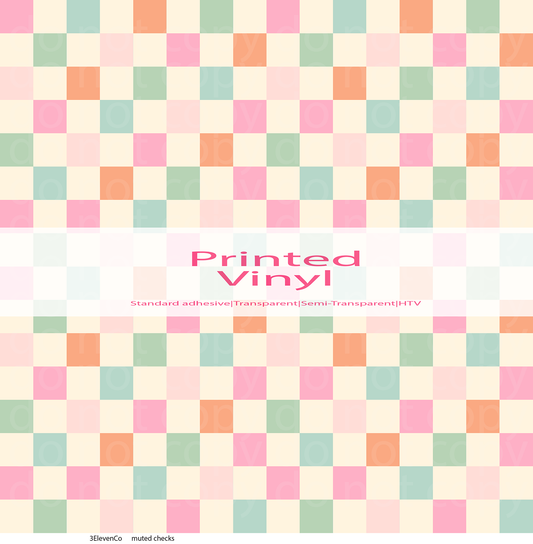 muted checks vinyl sheet