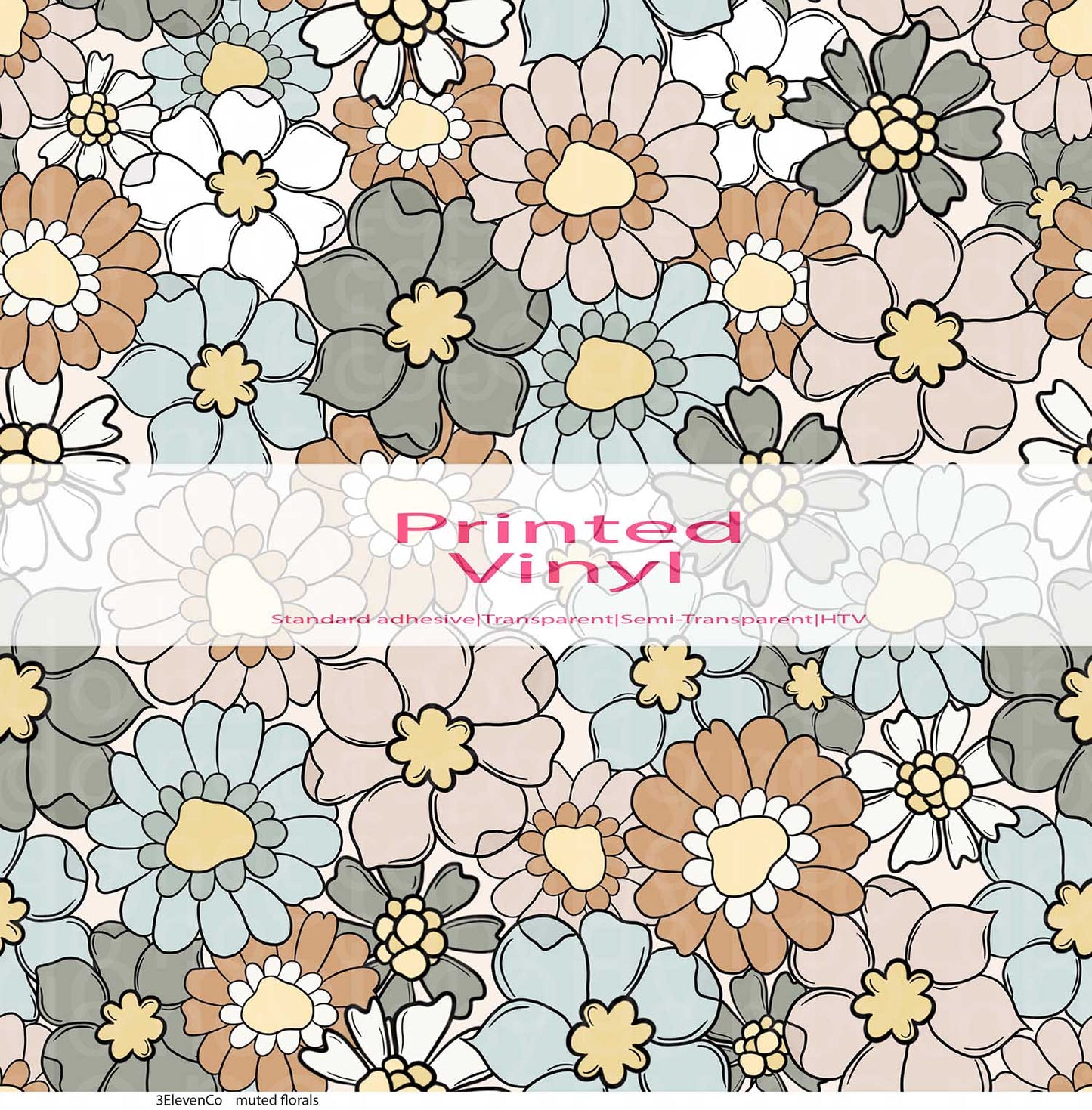 florals & stripes vinyl sheet