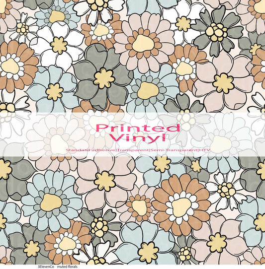 florals & stripes vinyl sheet