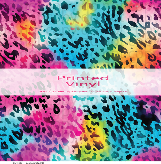 neon animal print collection vinyl sheet