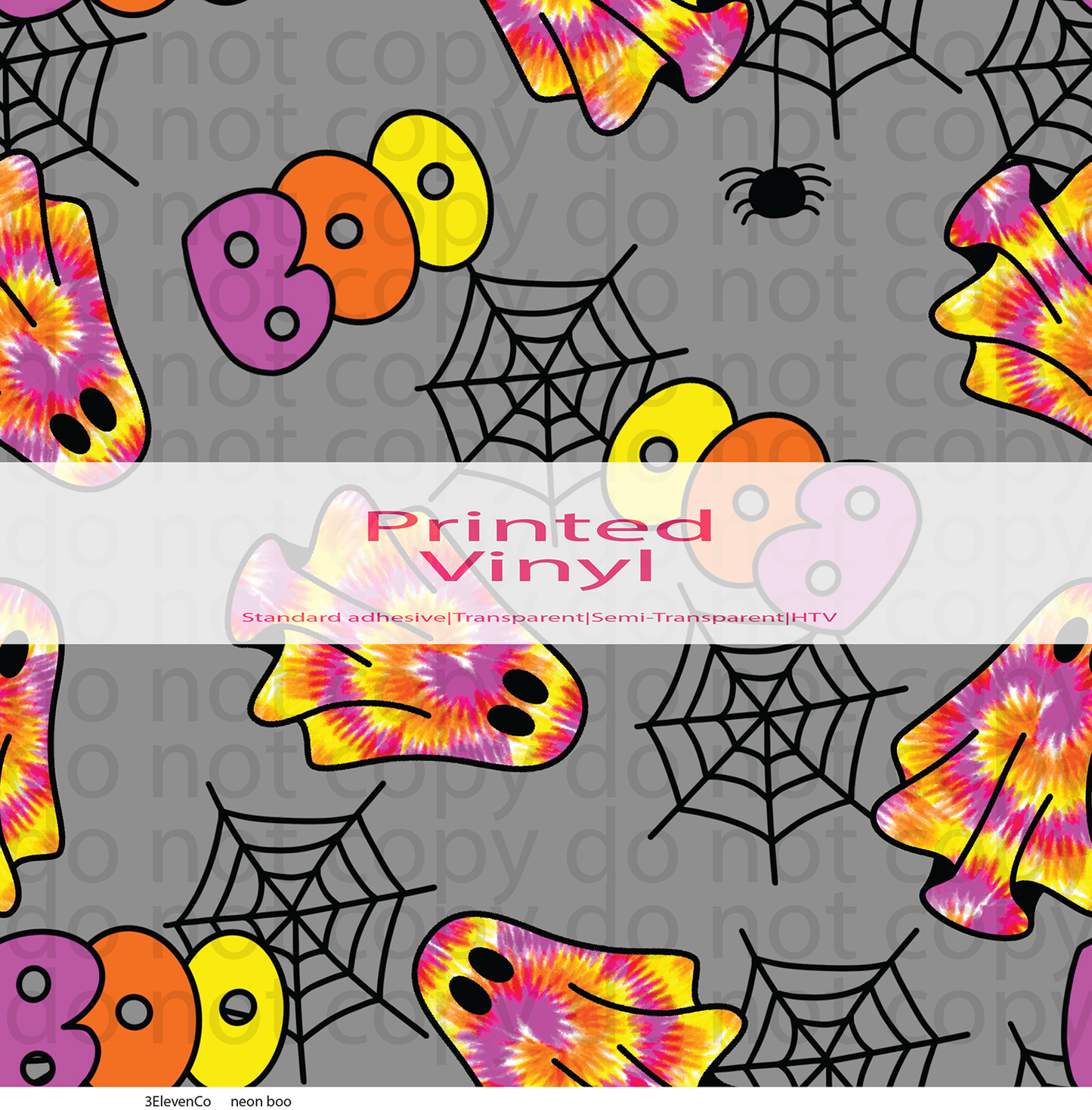 neon boo vinyl sheet