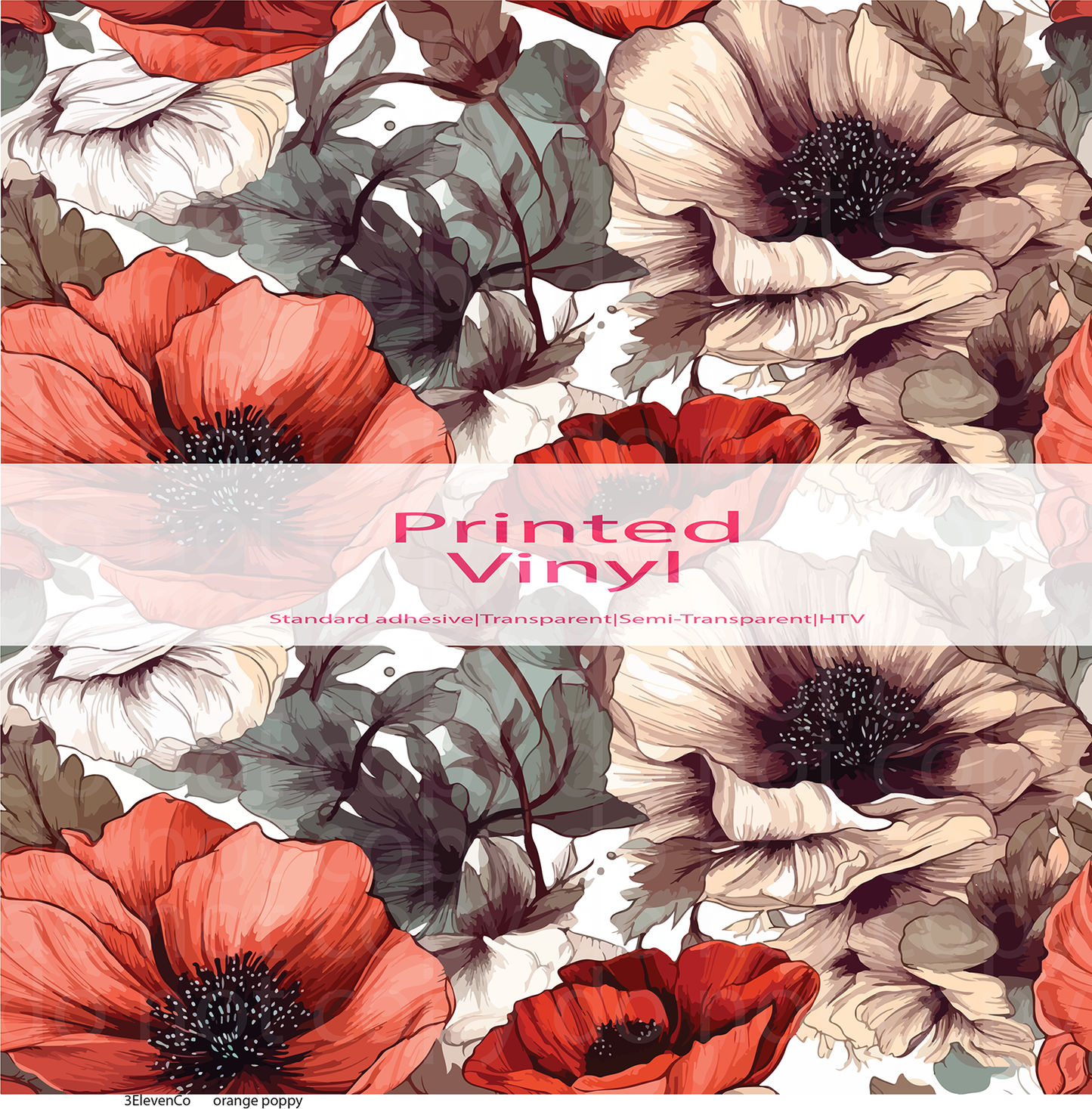 orange poppy vinyl sheet