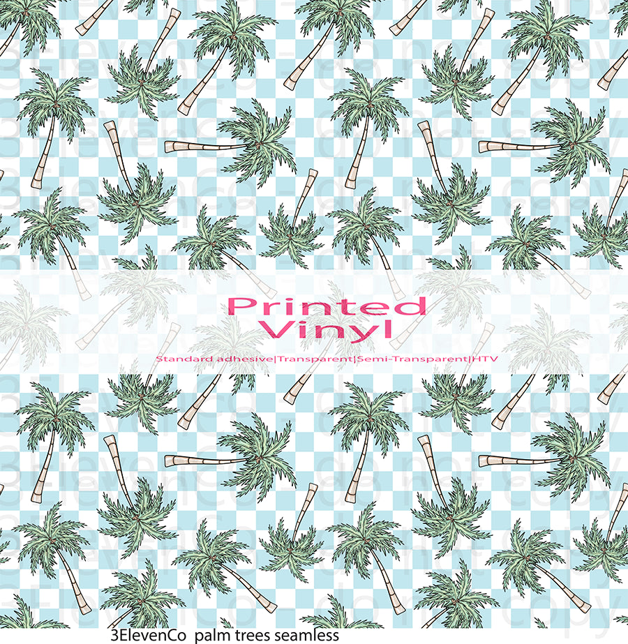 palm trees seamless vinyl sheet