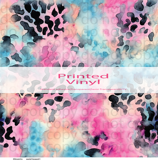 pastel leopard print collection vinyl sheet