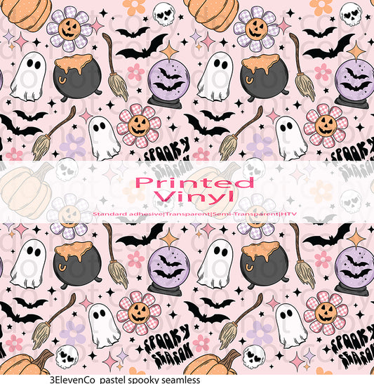 pastel spooky seamless vinyl sheet