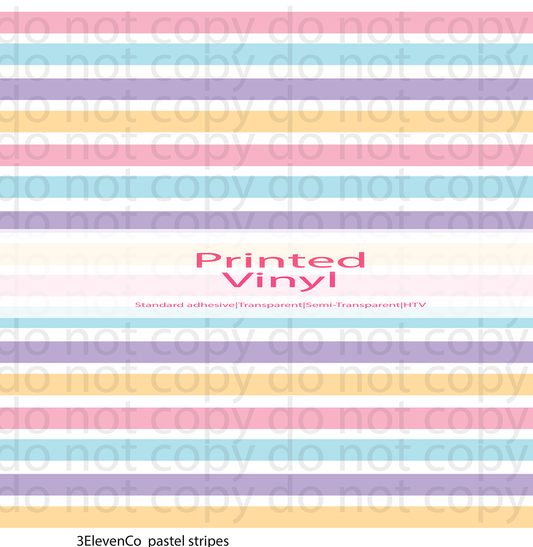 pastel stripes vinyl sheet