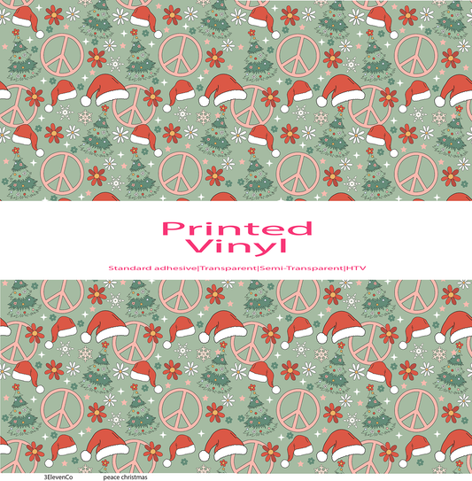 peace christmas vinyl sheet + pen wrap