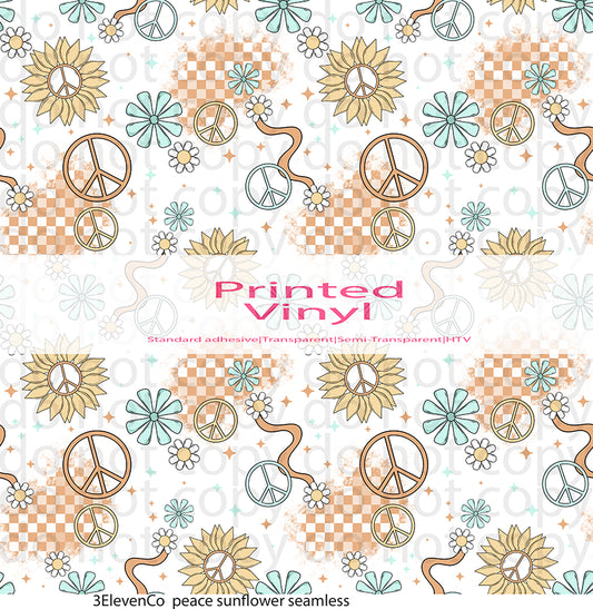 peace sunflower seamless