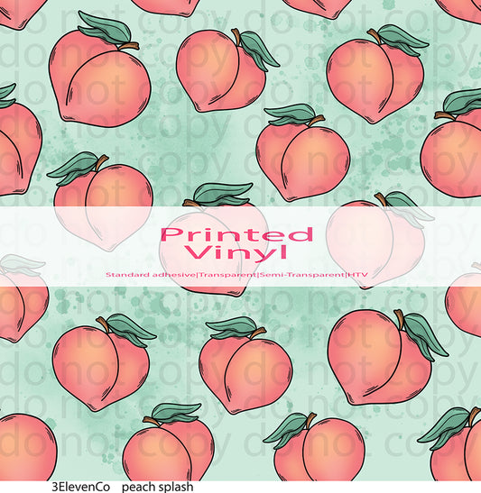 peach splash vinyl sheet