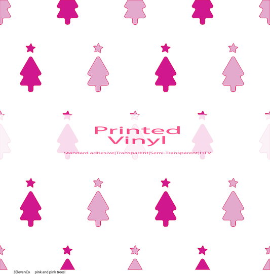 pink and pink trees vinyl sheet