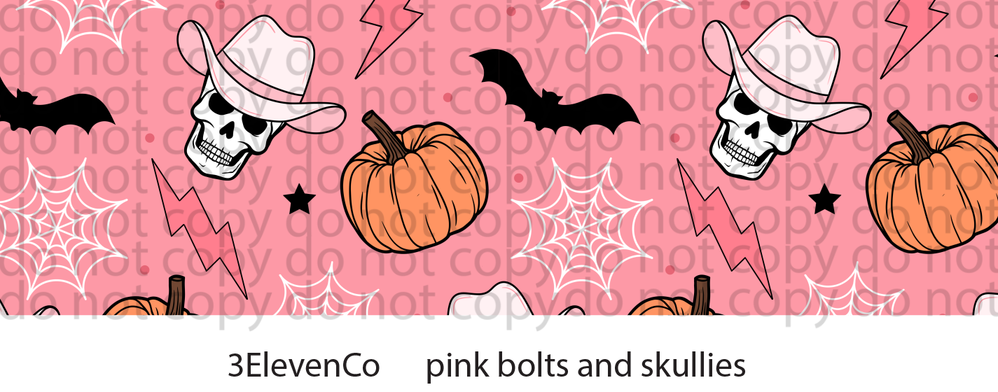 pink bolts and skullies vinyl sheet or pen wrap