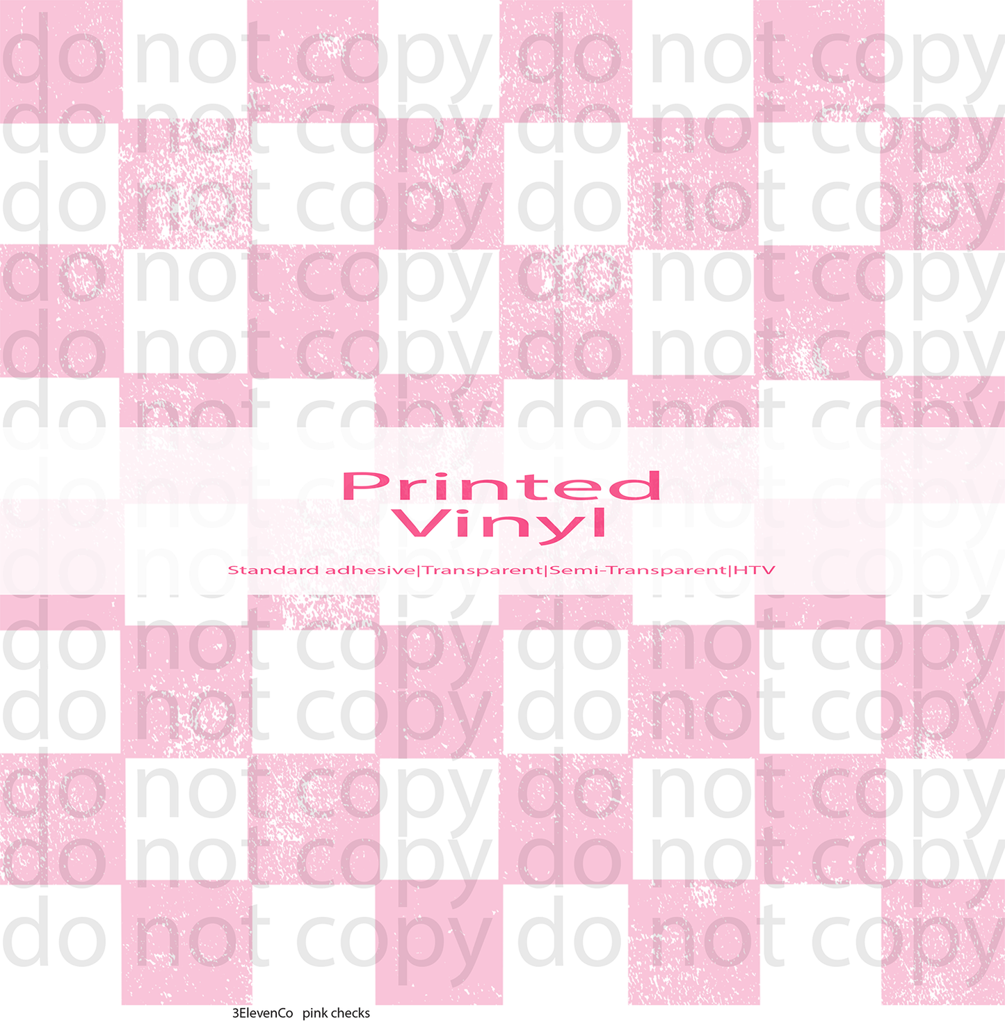 pink checks vinyl sheet