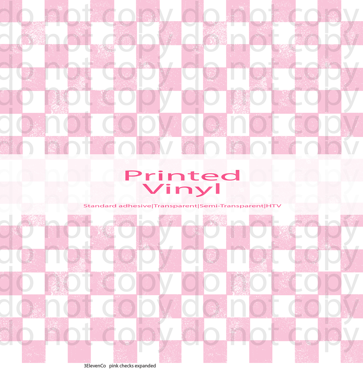 pink checks vinyl sheet